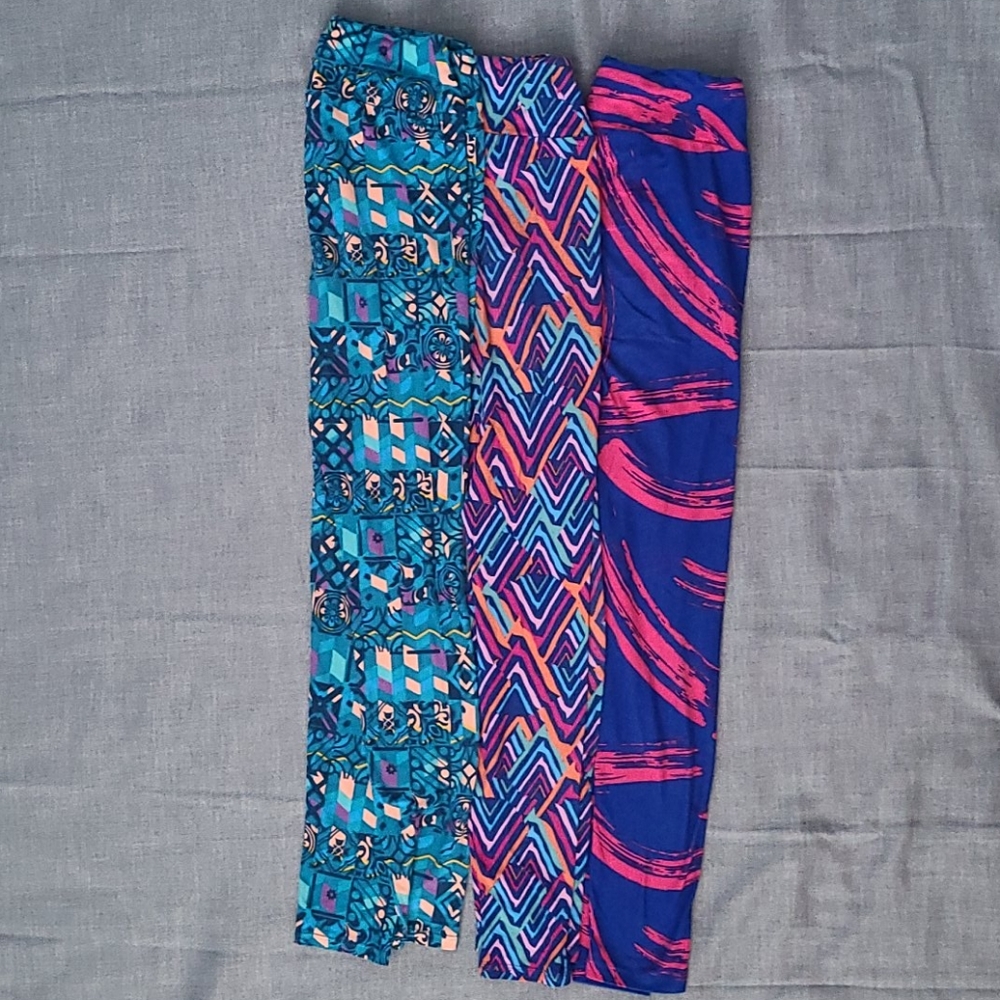 3 pairs lularoe OS leggings